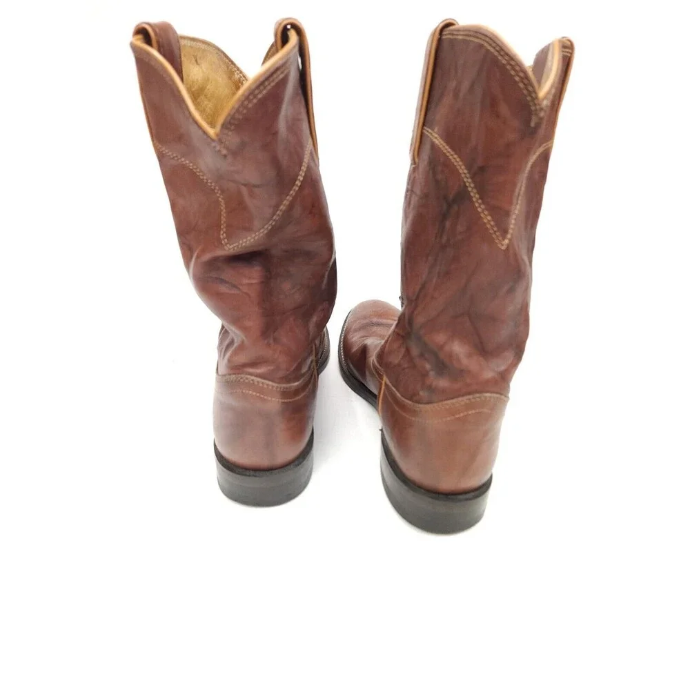 Justin Boots Brown Leather Western Cowboy Boot